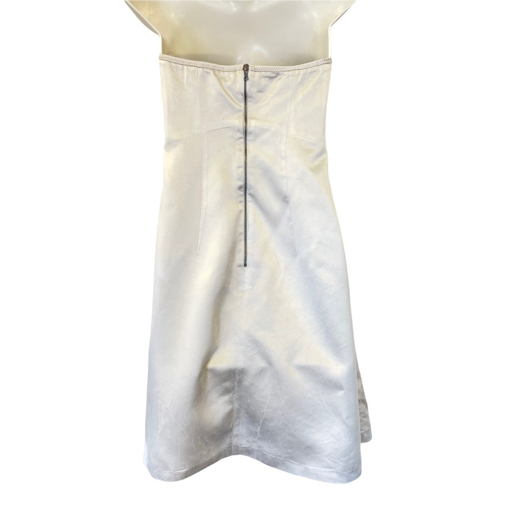 PRADA Silk Strapless Pleated Waterfall Design Mini Dress - 2 - Picture 4 of 10